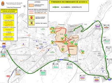 Mapa de autobuses Granada