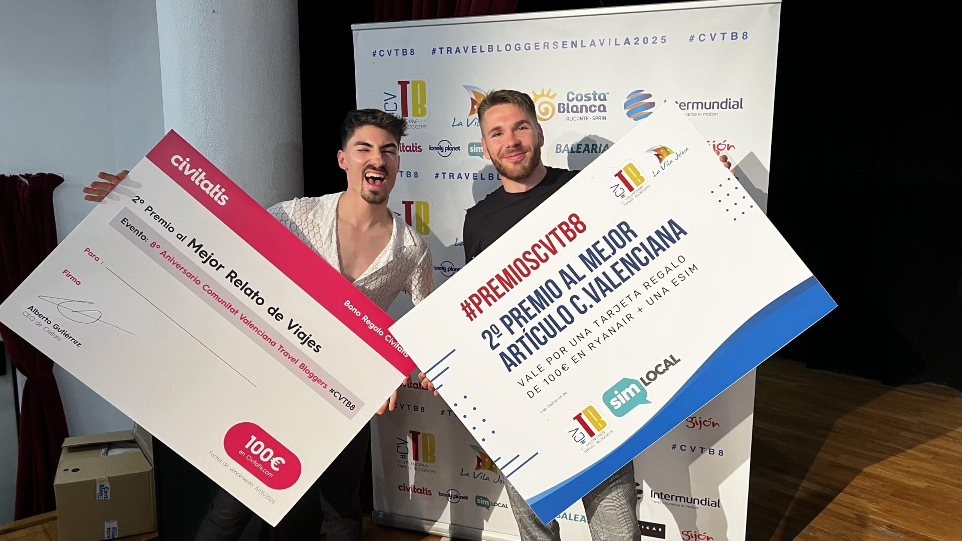 PlanDviajero 1er y 2º premio en el 8º aniversario de CVTB
