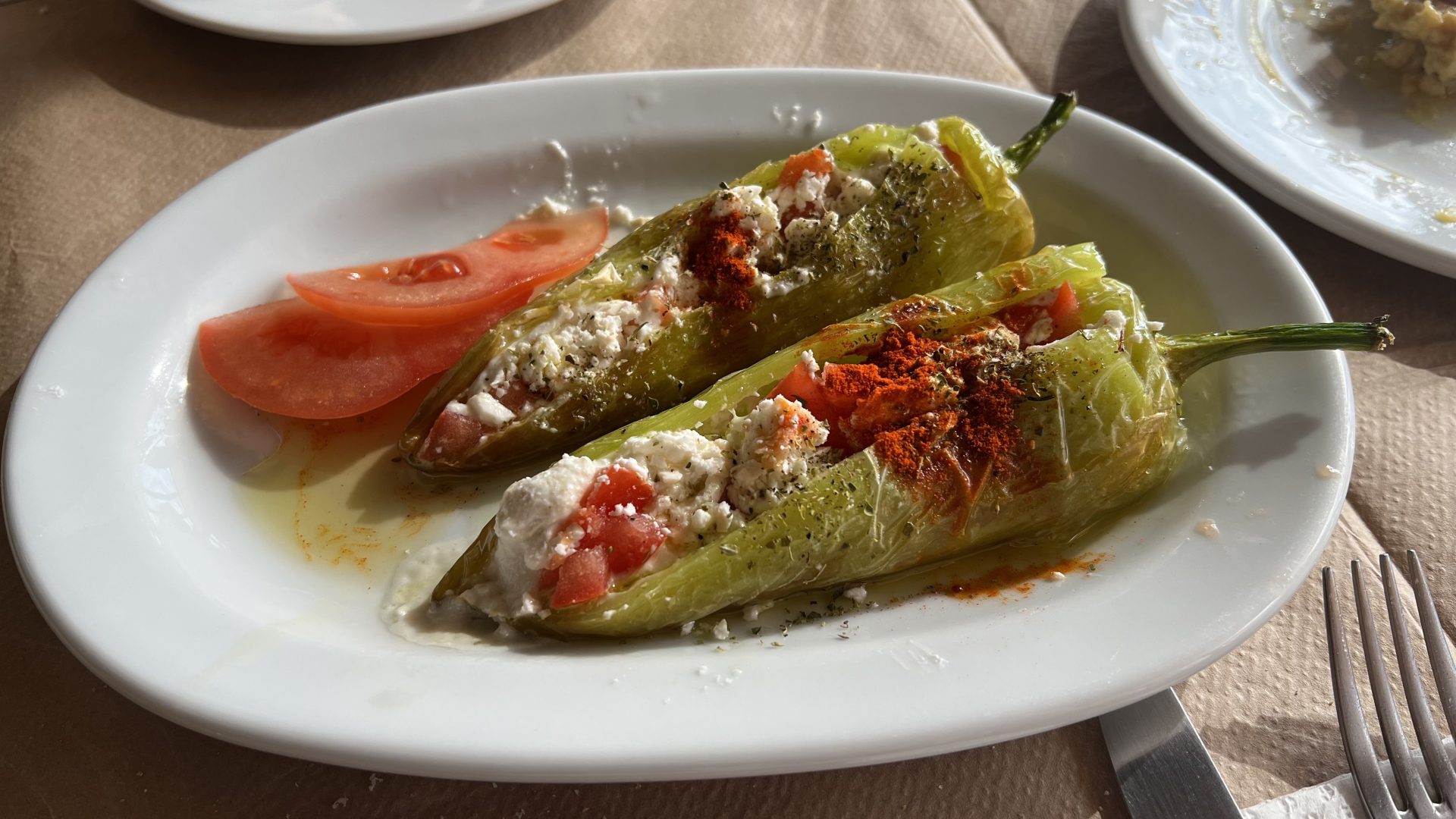 Gemista de pimiento italiano.