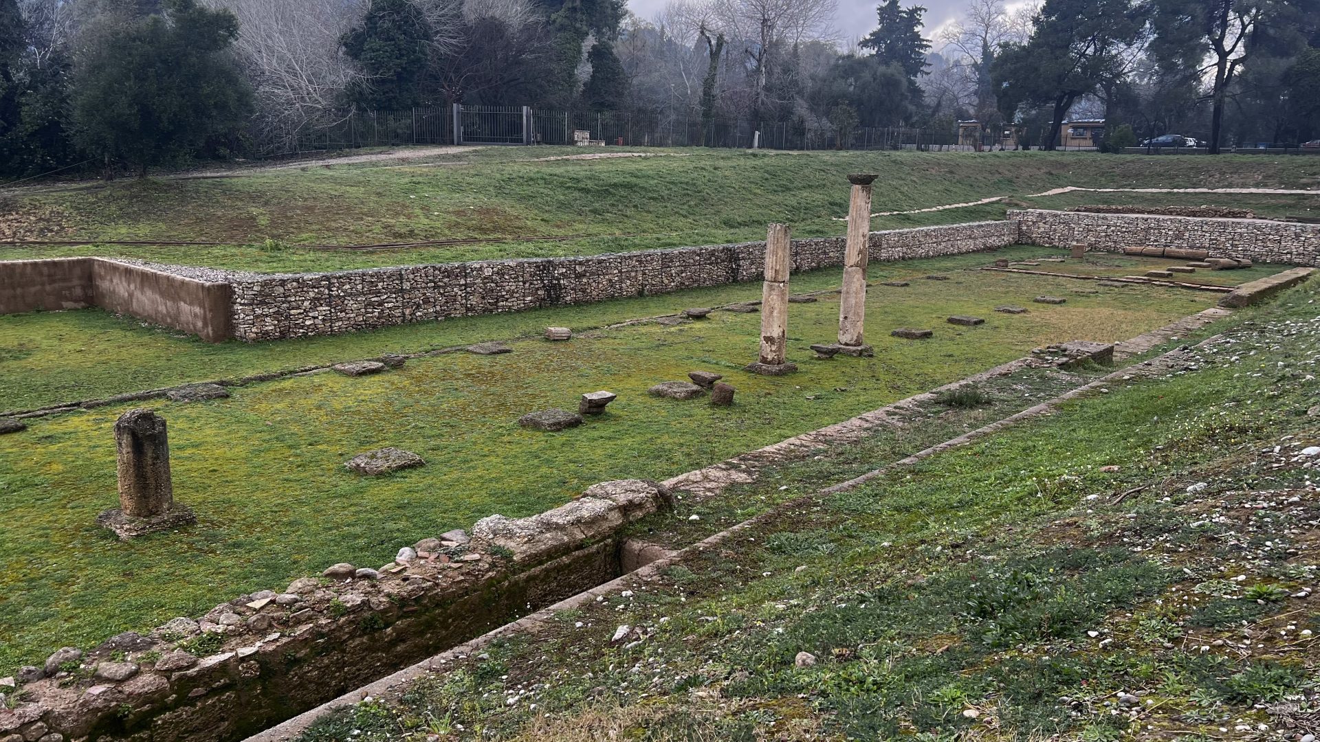 Ruinas del gimnasio de Olimpia, Grecia.